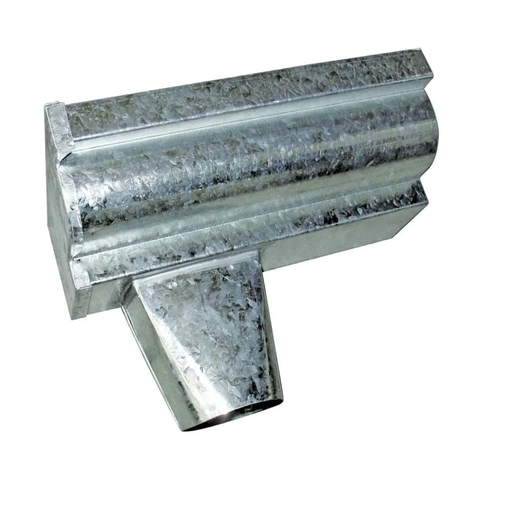Terminal com Bocal Esquerdo para Calha Galvanizada 28" Calhaforte Terminal com bocal galvanizado 28" esquerdo Calhaforte