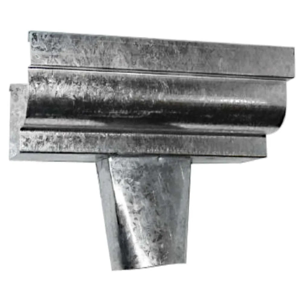 Emenda com Bocal para Calha Moldura 28 Polegadas Galvanizada Calhaforte Emenda galvanizada com bocal 28" Calhaforte