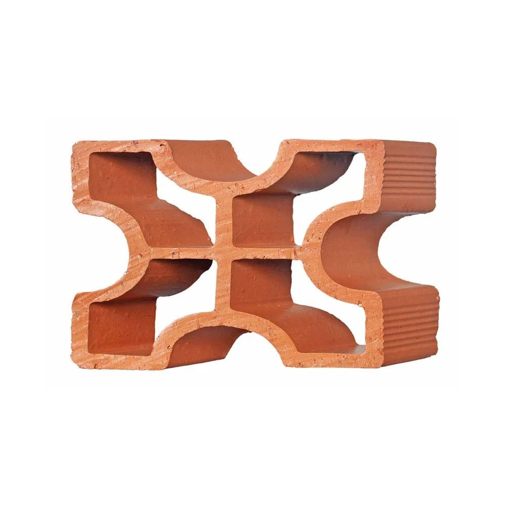 Tijolo Vazado Diagonal Cruz Cerâmica Martins 25x18x7cm Rústico Tijolo Martins Vazado Diagonal Cruz 25x18x7cm