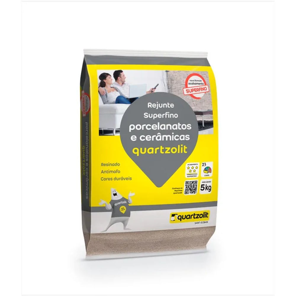Rejunte para Porcelanatos e Cerâmicas Quartzolit Marfim 5kg Rejunte Porcelanatos e Cerâmicas Marfim 5KG Quartzolit