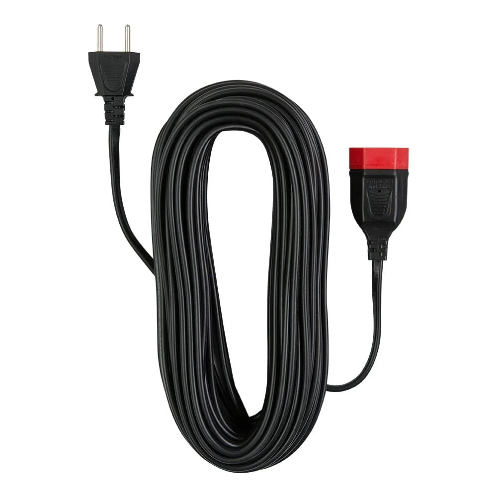 Cordão Prolongador Macho E Fêmea Cabo Pp 2x1,50mm² 2p 10A/250V 20 Metros Preto Dn1530 Hardwork Conecta Daneva Legrand