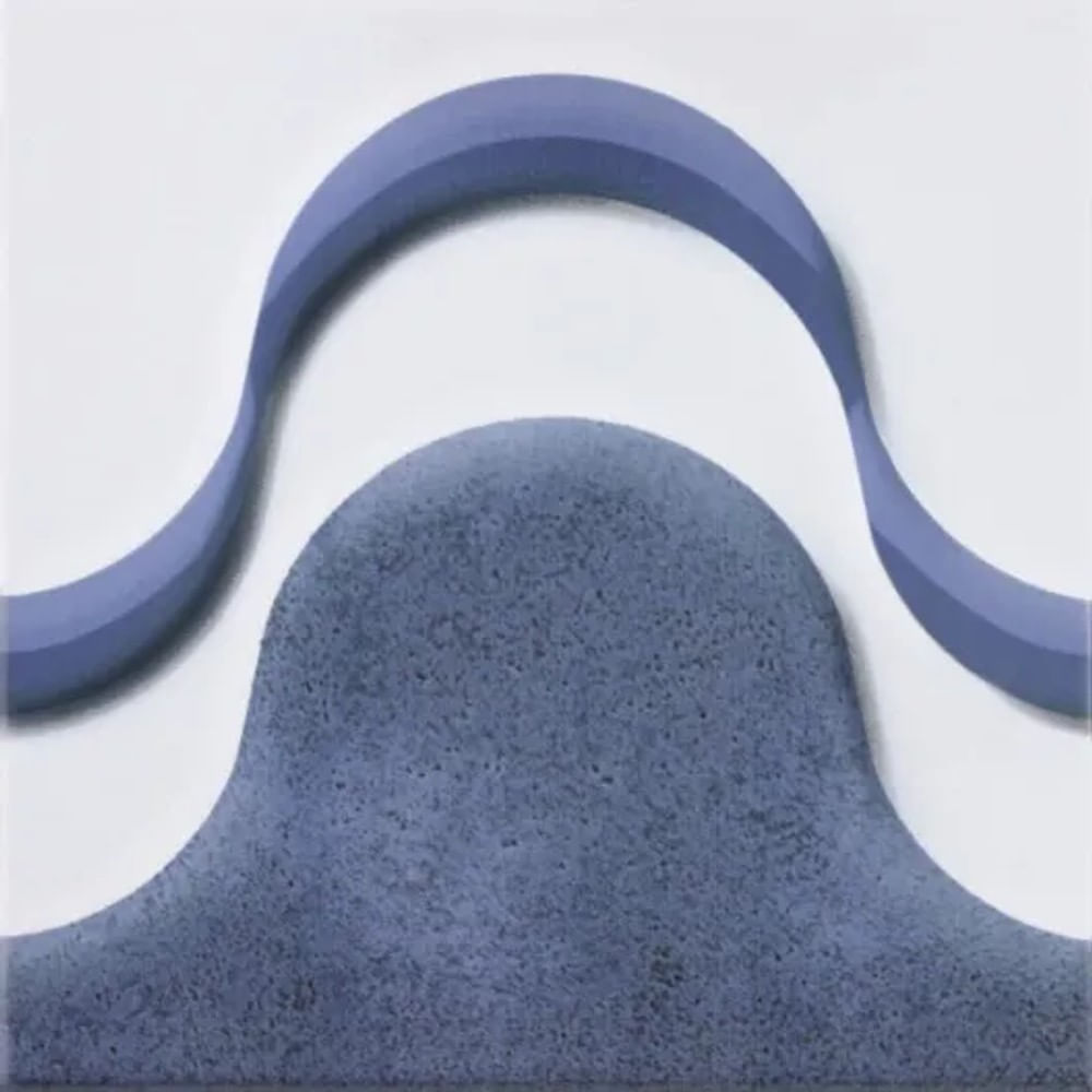 Revestimento Wave Azul Esmaltado 20x20 cm 1,72 m² Duefratelli Revestimento Wave Azul Esmaltado 20X20 cm Caixa com 1,72 m² Brilhante Duefratelli