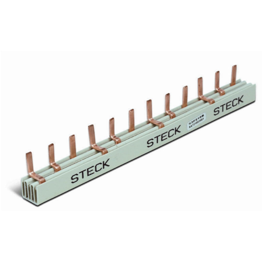 Barramento Pente Trifásico 80A 440V 57 Polos DIN Steck Barramento Trifásico 80a 440v 57 Polos Din Steck