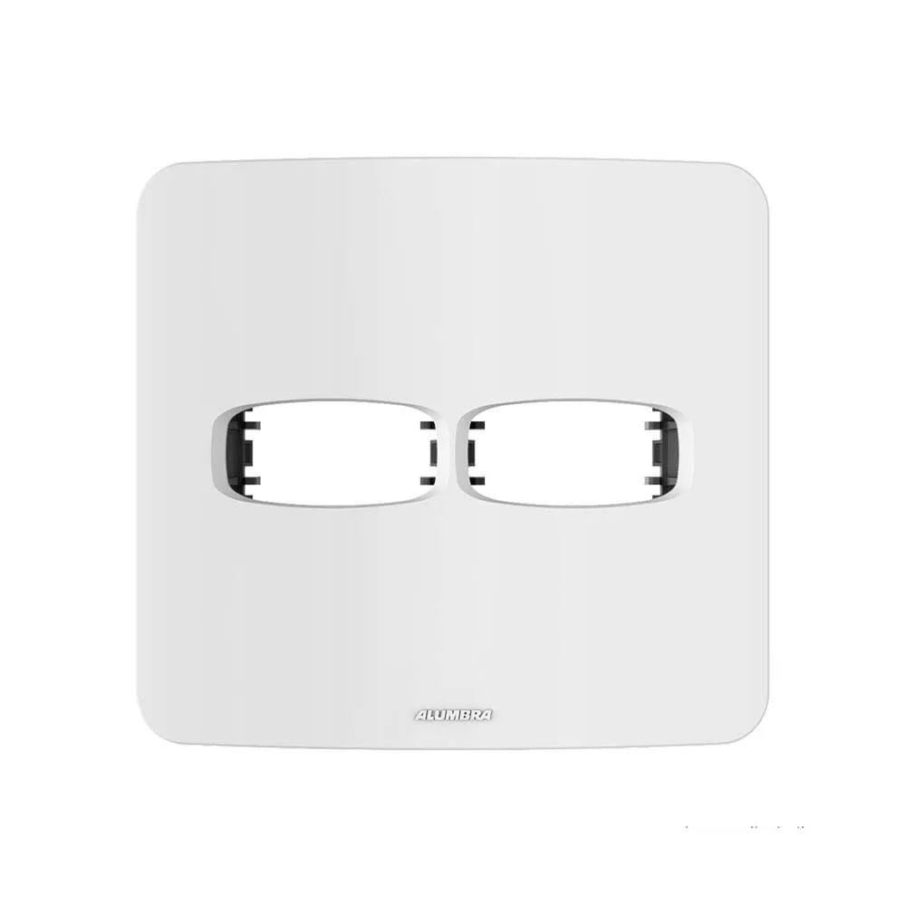 Placa 4x4 para 2 Módulos com Suporte Linha Gracia Alumbra Branco Placa 2 Módulos Com Suporte Linha Gracia 4x4 Branco Alumbra