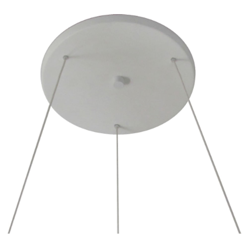Kit Pendente Redondo Tualux 20cm Branco Bivolt em Alumínio Kit Pendente Diametro 20Cm Redondo Branco Bivolt Tualux