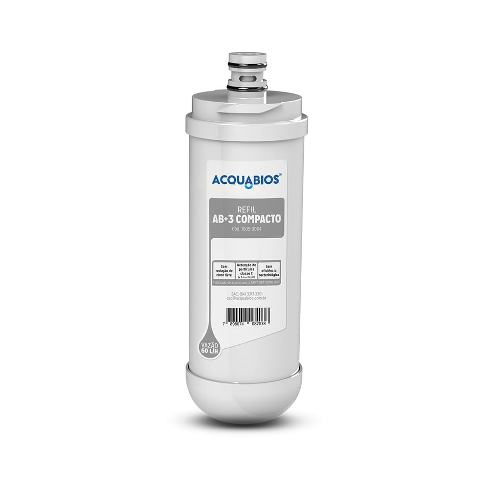 Refil para Purificador Acquabios AB3 Compacto Compatível com IBBL Avanti, Mio e Vivax Refil Para Purificador AB3 Compacto Compatível IBBL Avanti, Mio e Vivax Acquabios