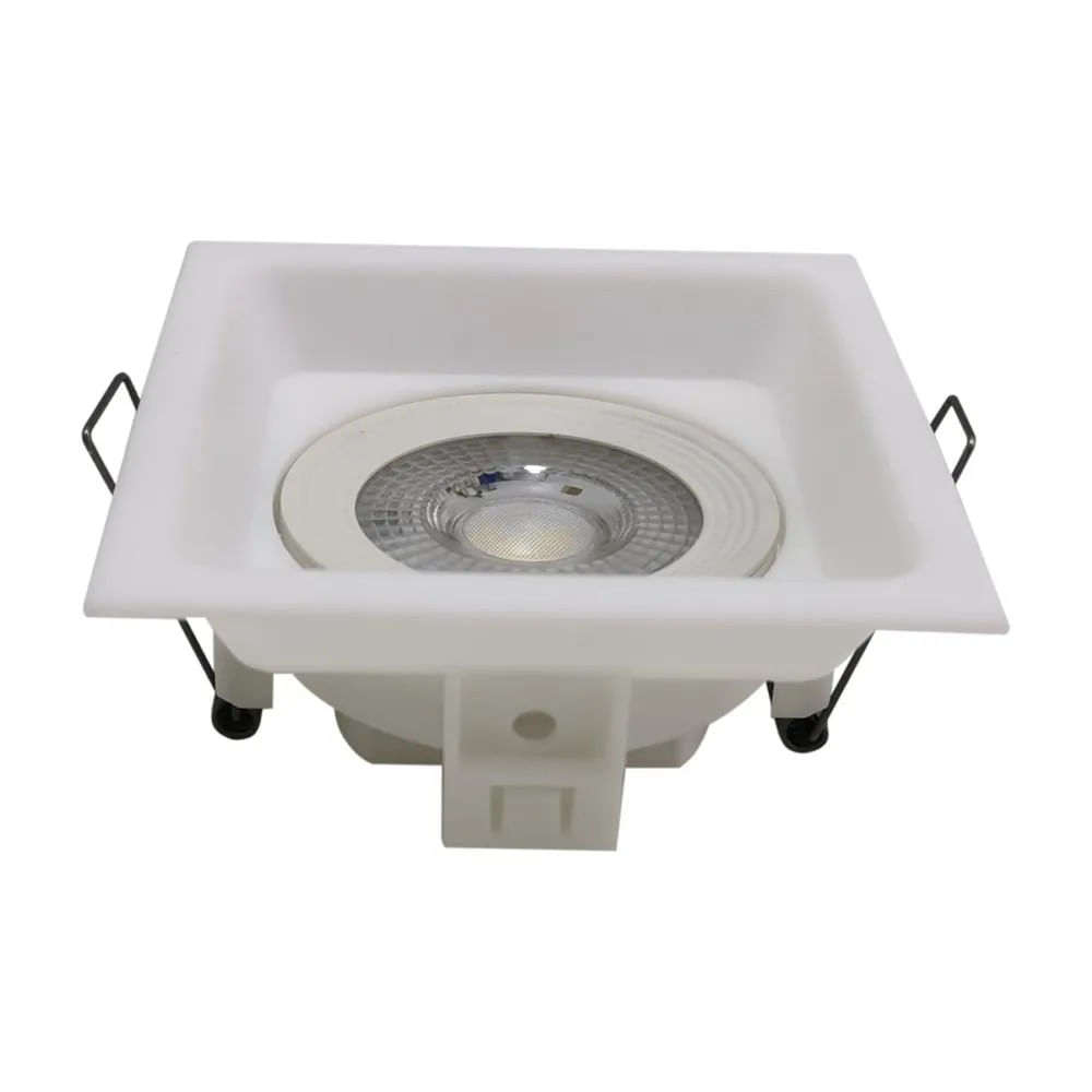 Spot Led Recuado Quadrado 7W 3000K Branco Luminatti Spot Led Recuado 7W 3000K 127220V Quadrado Luminatti