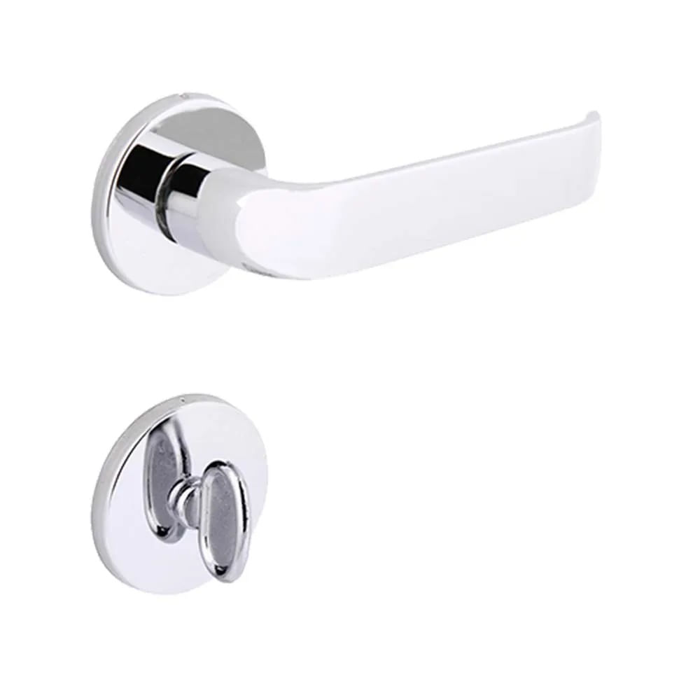 Fechadura para Banheiro Arouca Linea Verona Roseta Redonda 40mm Cromada Fechadura de banheiro Verona Linea 508459/40-ZC cromada Arouca