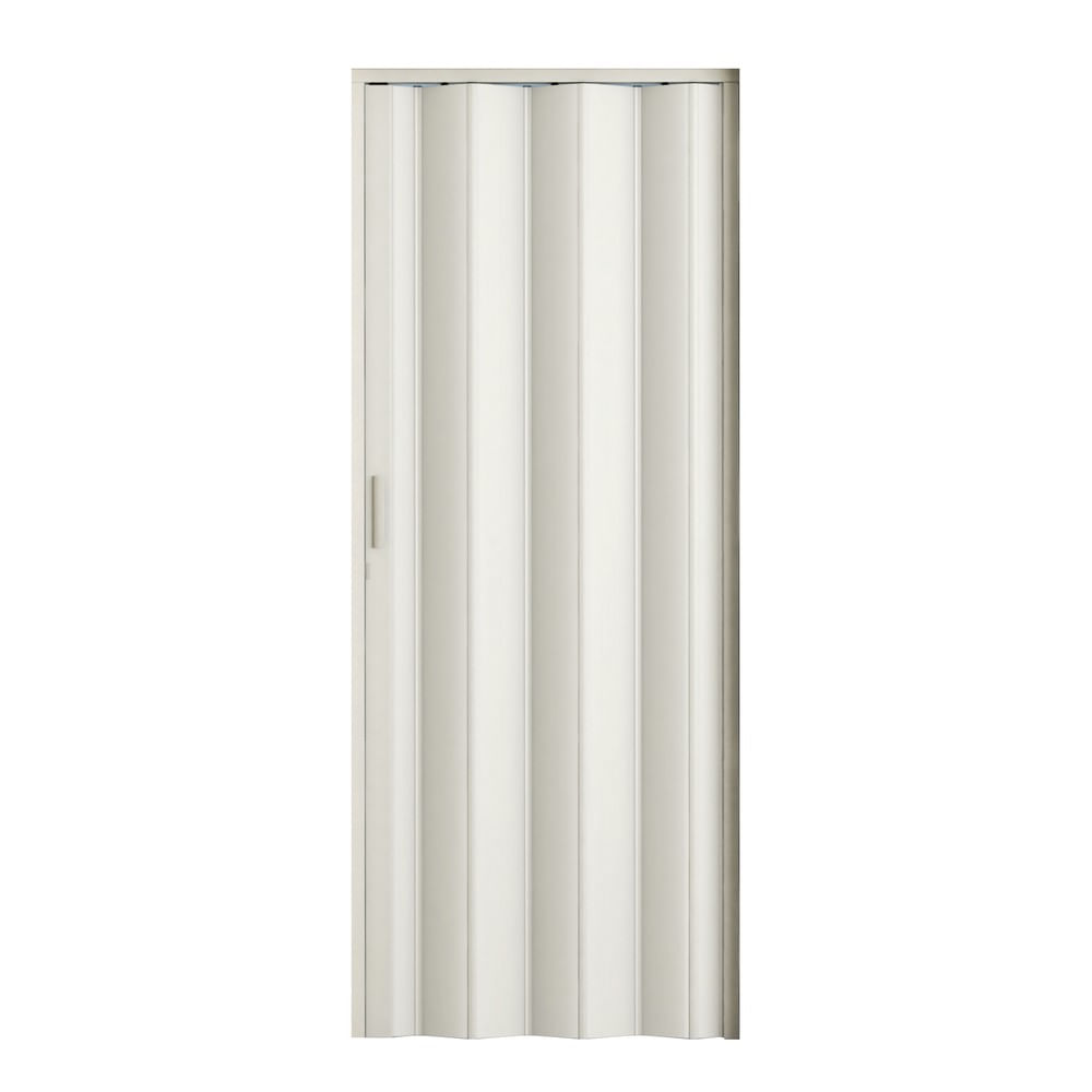 Porta Sanfonada em PVC Branco 60x210cm com Trinco BCF Porta Sanfonada com Trinco PVC 60x210cm Branco BCF