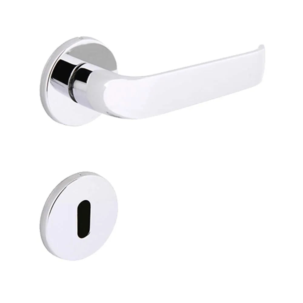 Fechadura Interna Arouca Linea Verona Roseta Redonda 40mm Cromada Fechadura Arouca Interna Verona Linea Cromada