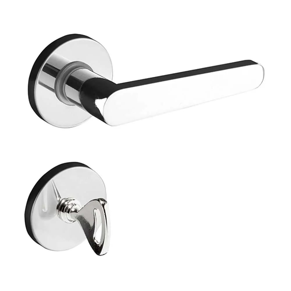 Fechadura para Banheiro Pado Concept 402 Roseta Cromada 40mm Fechadura Zm Concept Roseta 402-40 Banheiro Cr Pado