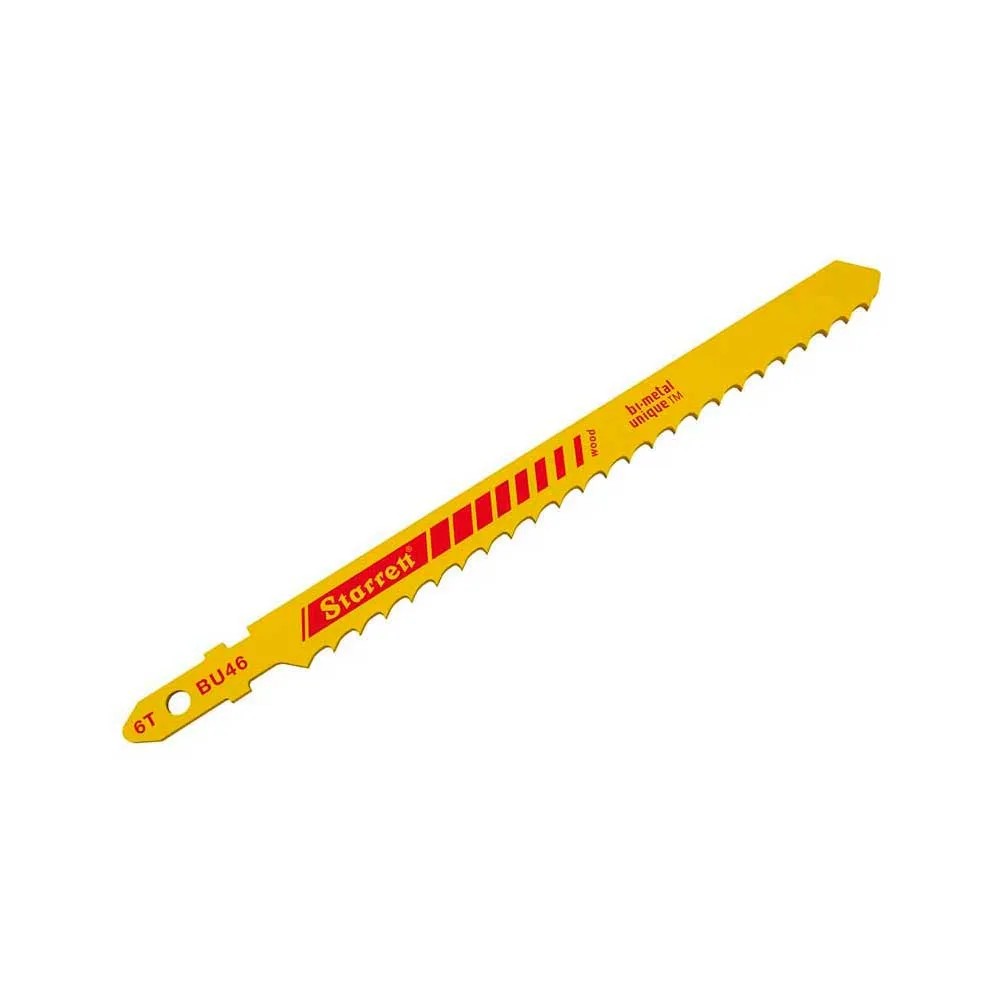 Lâmina de Serra Tico-Tico para Madeira BU46-2 Starrett 105mm 6 Dentes - 2 Unidades Lâmina de serra tico-tico para madeira 105x9,5x1,27mm 6 dentes BU46-2 Starret