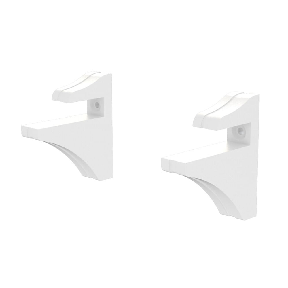 Kit Suporte Plastico De Prateleira Branco Ktbs01B Brasforma