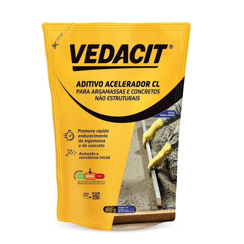 Aditivo Acelerador de Pega CL 900g Vedacit