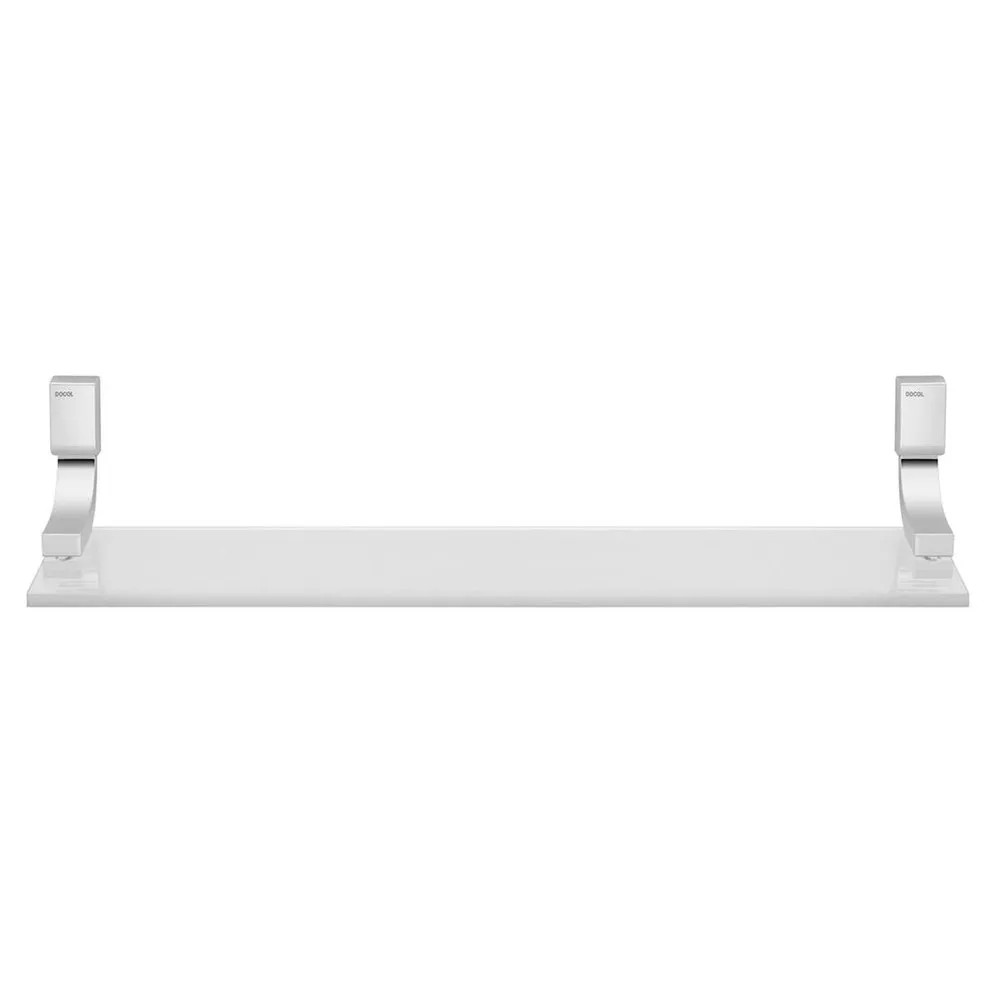 Prateleira de Acrílico Top Docol 54,5cm Cromada Prateleira Acrílica Top Docol