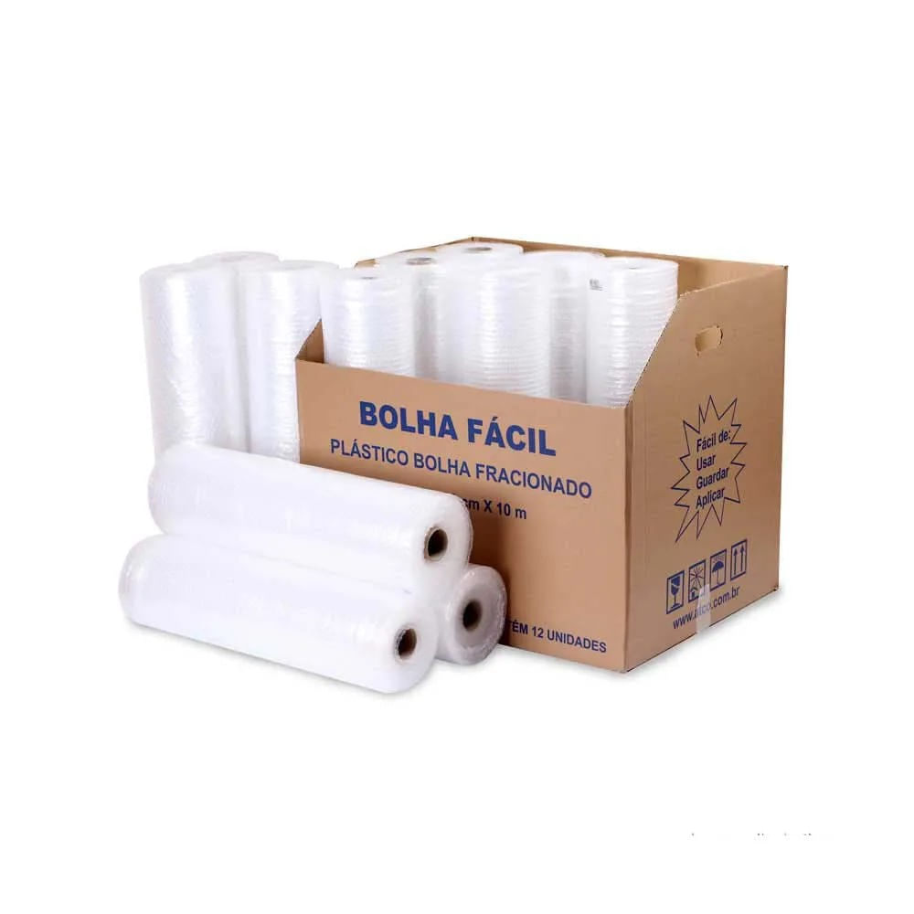 Bobina de Plástico Bolha Fácil Atco 60cm x 10m com Picote Bobina de Plástico Bolha Fácil 60cm x 10m Atco