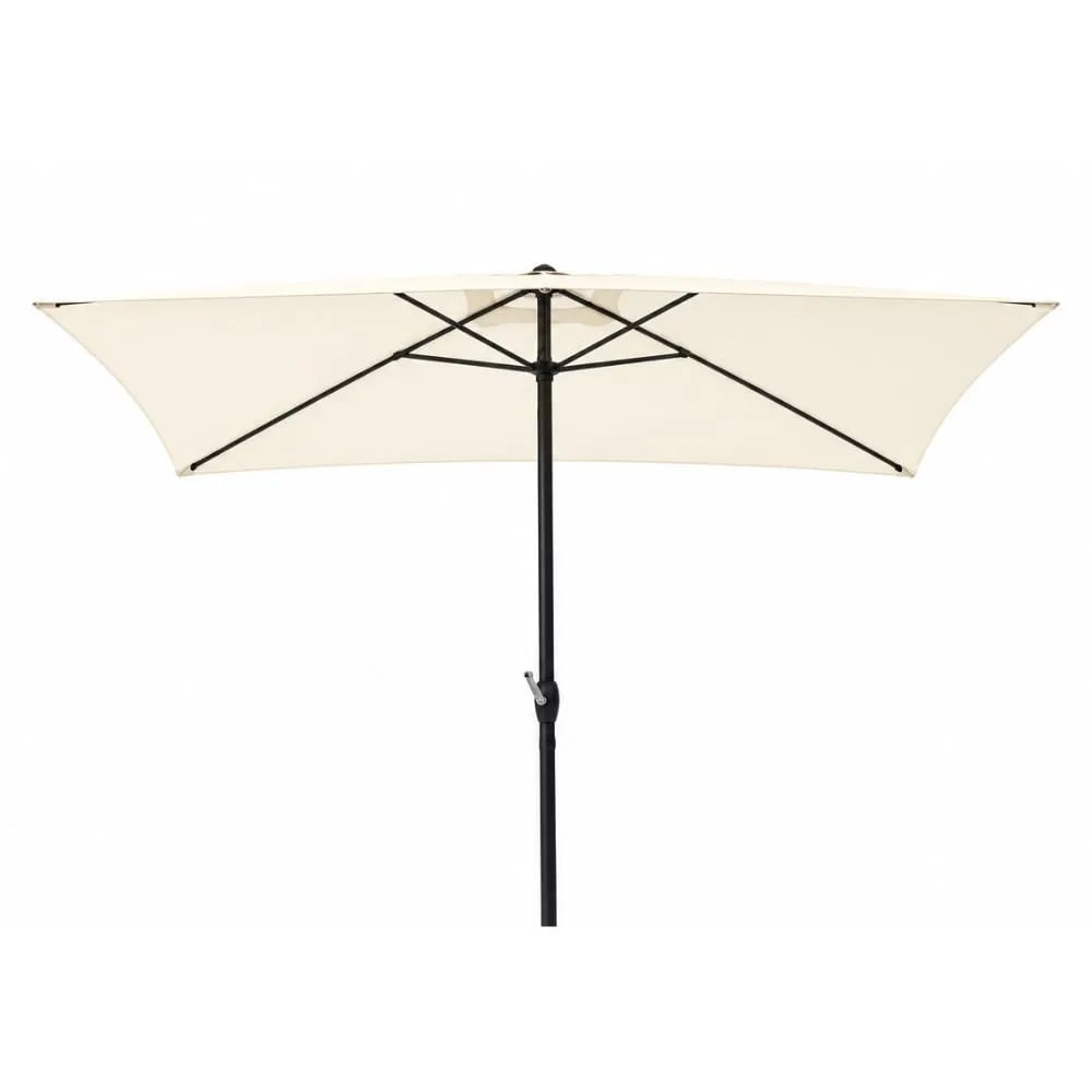 Ombrelone Quadrado Off White de Jardim com Manivela (Sem Base) Coisas e Coisinhas