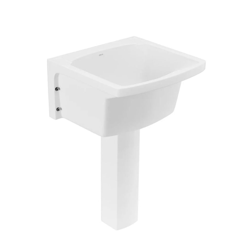 Tanque para Lavanderia com Coluna TQ02 Branco Brilhante Deca
