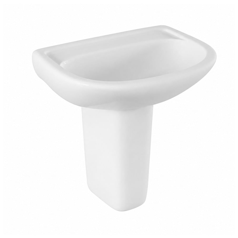 Lavatório para Banheiro com Coluna Vogue Plus Branco Deca