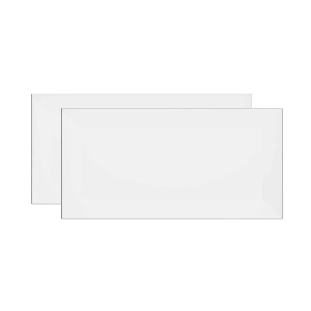 Revestimento de parede 10x20cm Metro White Bold Branco Acetinado Eliane