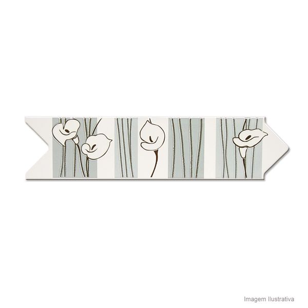 Faixa Cascia cinza 8x30cm 4 peças Incepa