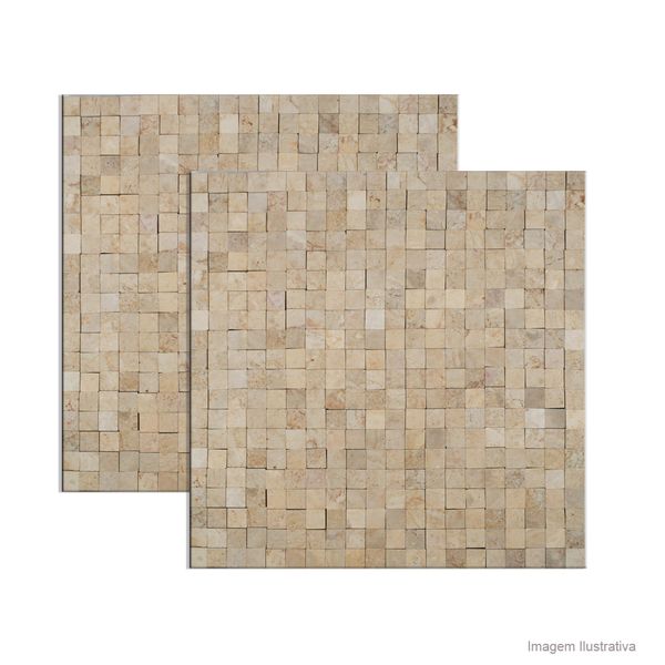 Pastilha de mármore No Joint Beige 30,5x30,5cm Colormix