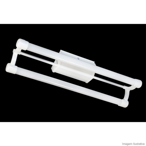 Luminária tubular ToLEDo com reator para 2 lâmpadas fluorescentes 20W branca Tualux