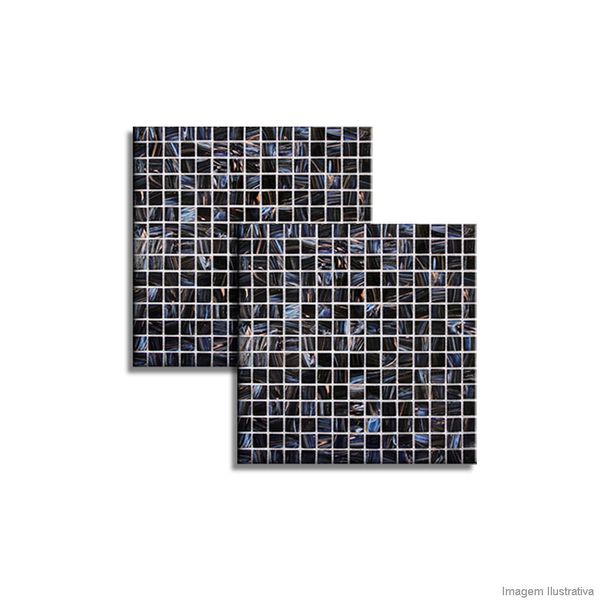 Pastilha de vidro Dubai 2x2cm placa 32x32cm NE803 Colormix