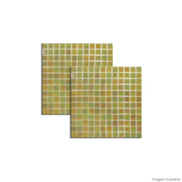 Pastilha de vidro Murano 1,5x1,5cm placa 30x30cm P302 Colormix