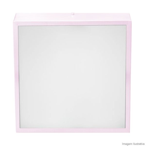 Plafon quadrado para 2 lâmpadas E27 60W branco de alumínio 25cm Thema