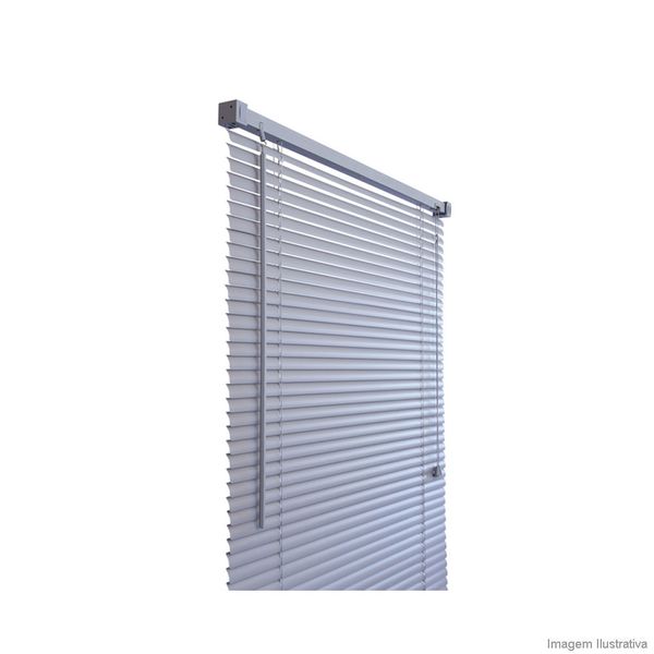 Persiana horizontal de PVC 120x160x2,5cm cinza Primafer