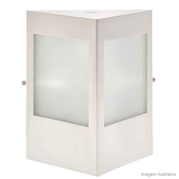 Arandela Triangular branca para 1 lâmpada E27 60W Thema