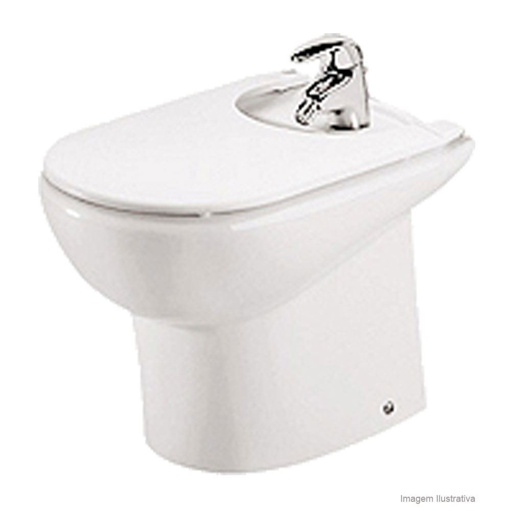 Bidê com 1 furo sem ducha e com ladrão Meridian branco Roca (8414329225112)