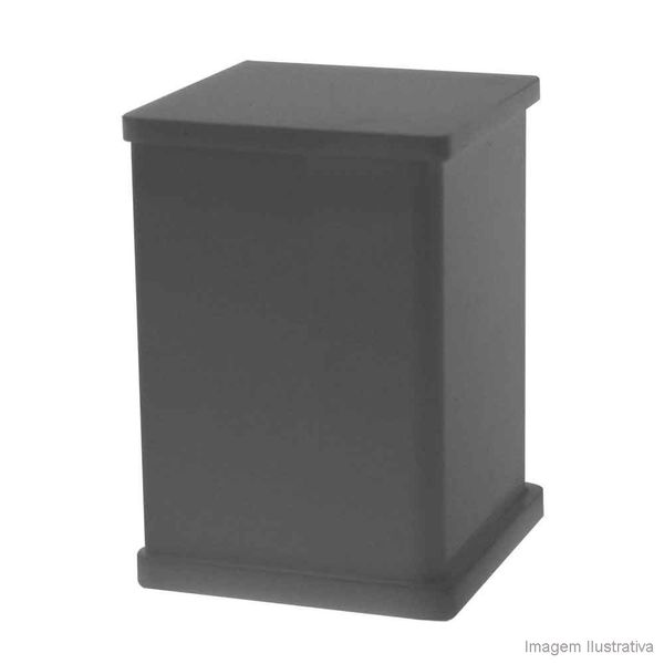 Porta algodão quadrado Nero branco Formacril