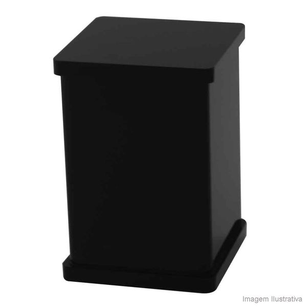 Porta algodão quadrado Nero preto Formacril