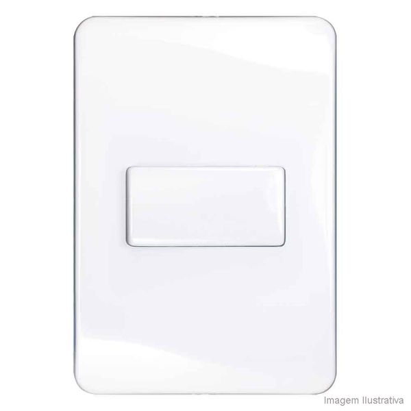 Conjunto montado de interruptor 4x2 simples com placa branco Allegra Alumbra
