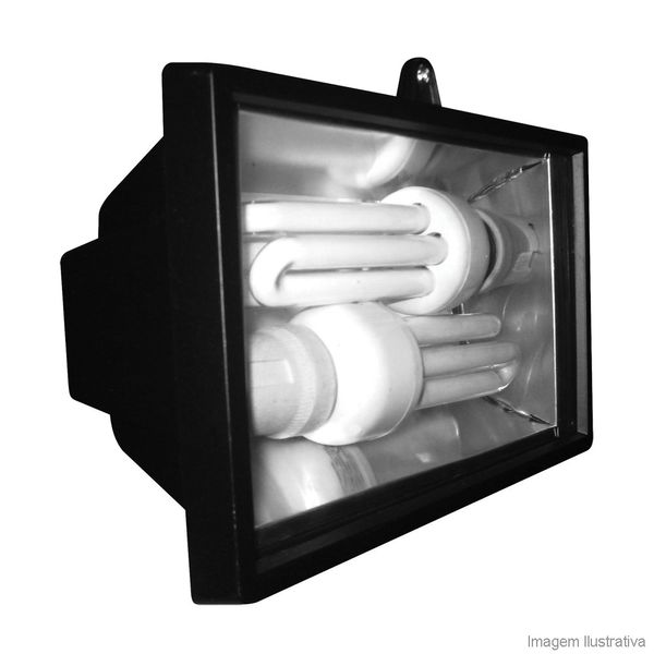 Refletor para 2 lâmpadas eletrônicas econômicas 25W branco Key West
