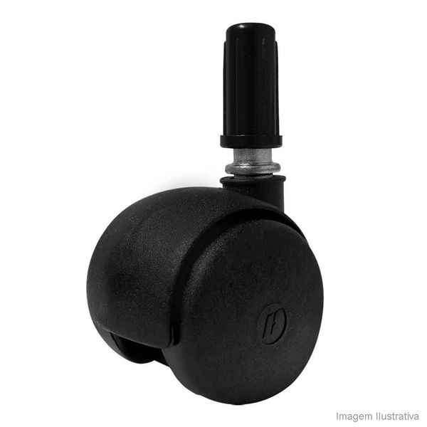 Rodízio com pino de encaixe preto Talentos