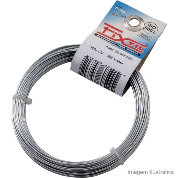 Arame galvanizado com bitola 16 cinza Fixtil