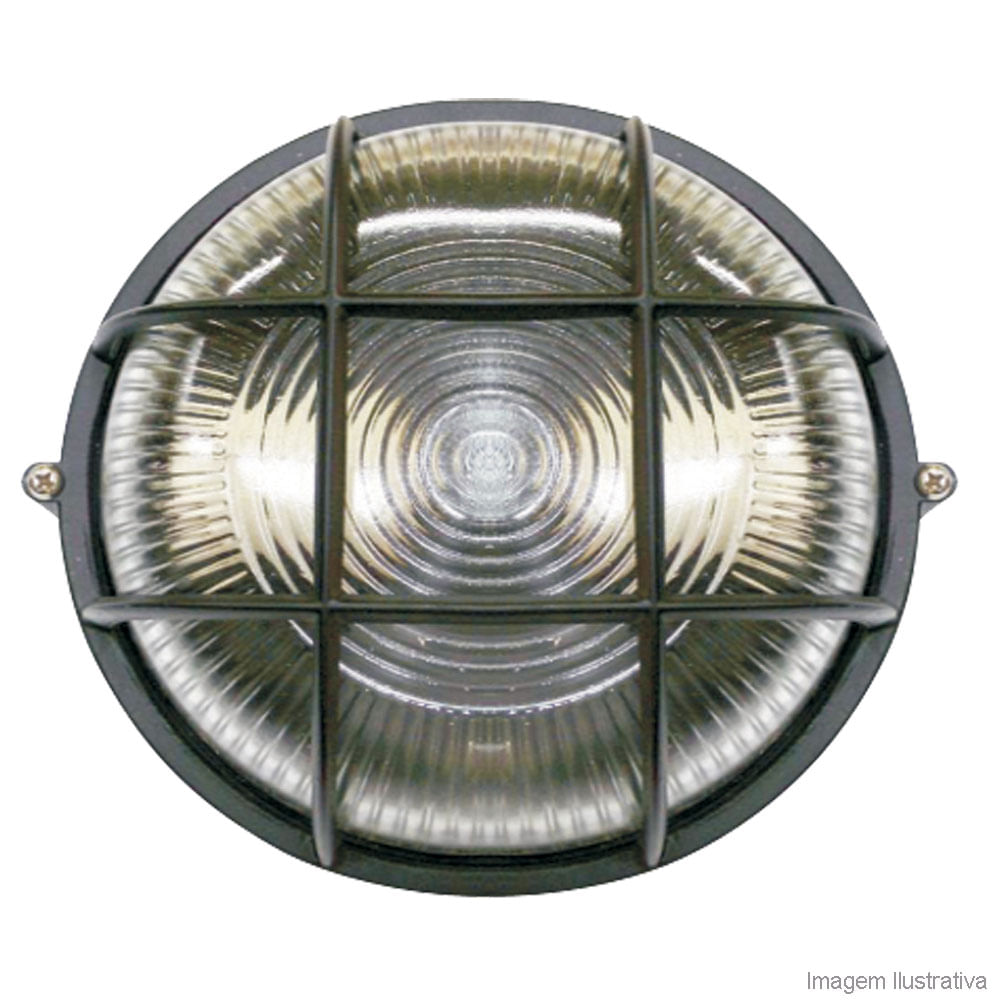 Saiba como usar a luminária tartaruga de parede e complementar sua decoração 17 Tartaruga circular com grade preta para 1 lampada Home Line