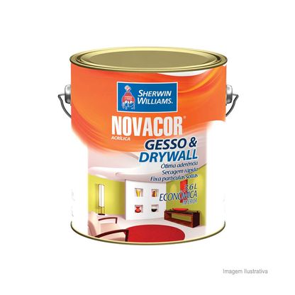 Tinta Sherwin Williams Látex Novacor Direto no Gesso Branco 3,6 Litros