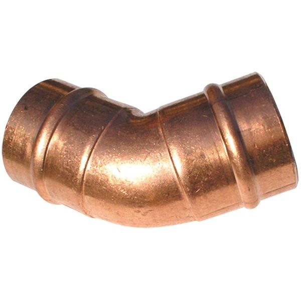 Curva 45° lisa 15" cobre R14 Eluma