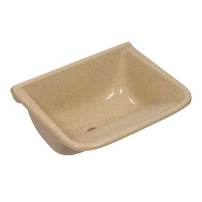 Tanque lavanderia sintético 20 litros Simples 50x40cm marrom imperial Decoralita