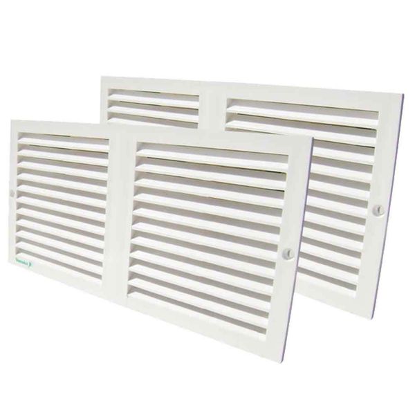 Grade de ventilação retângular 24x12cm branca WDB