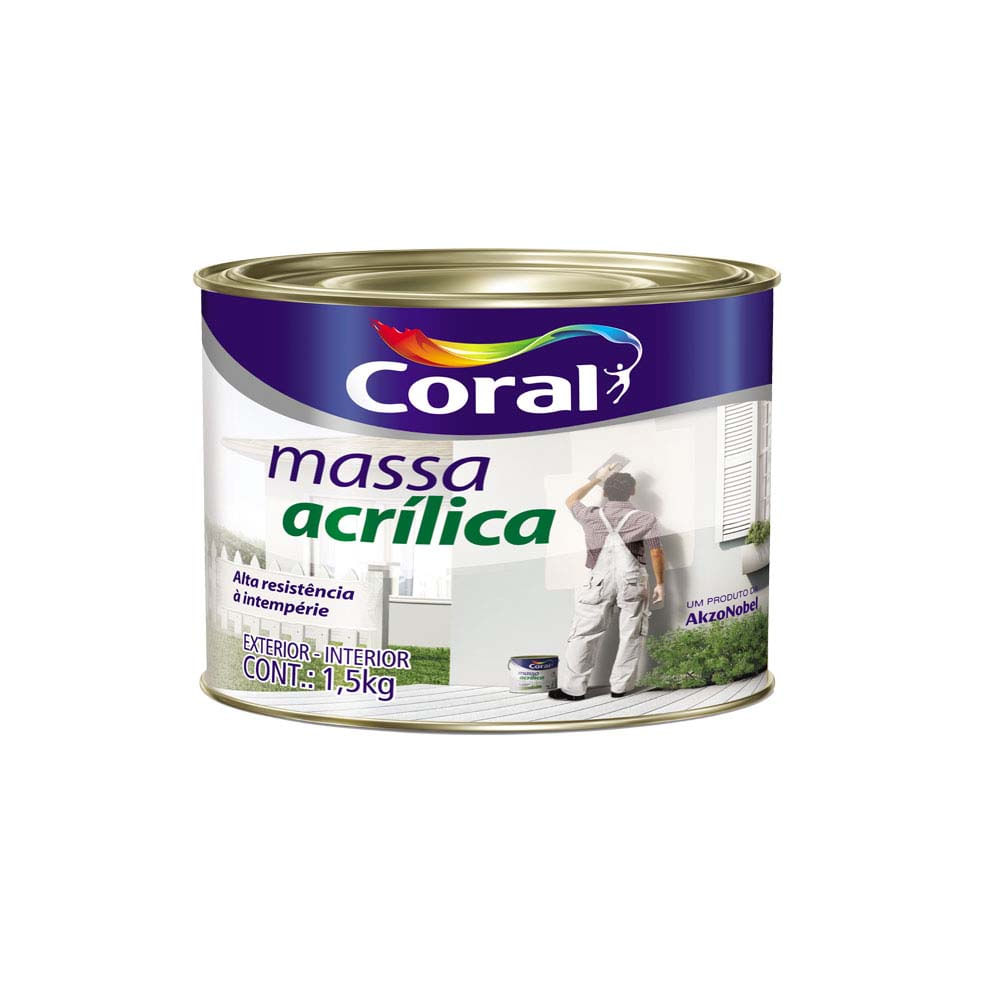 Como aplicar massa acrílica e obter um acabamento perfeito? 4 Massa acrilica Coraplus 900 ml branco Coral