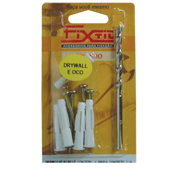 Broca Para Concreto Com Parafuso Atarrachante/Bucha 6mm Fixtil