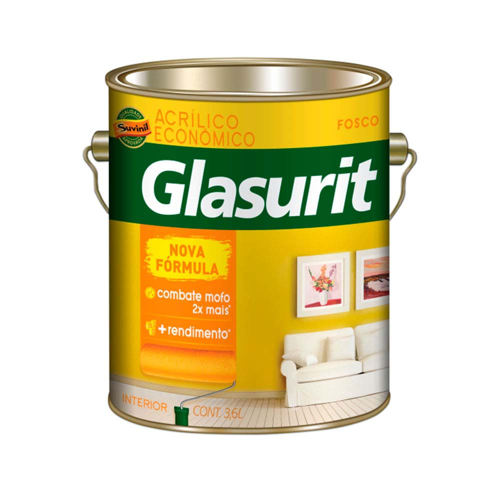 Tinta Latex Glasurit acrilico 36 litros gelo Suvinil