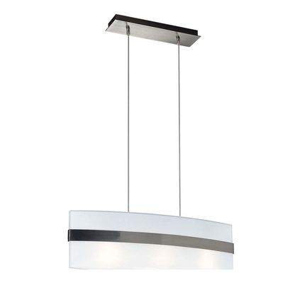 Pendente de metal Tóquio para 3 lâmpadas E 27 60W branco Philips
