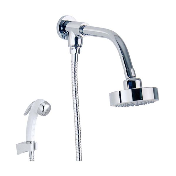 Ducha cromada Slim 10cm com ducha manual Perflex