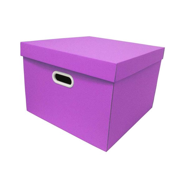 Caixa organizadora Storage 43,5x41,5x29cm roxa Boxgraphia